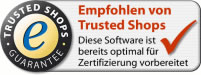 Webshop Software empfohlen von Trusted Shops