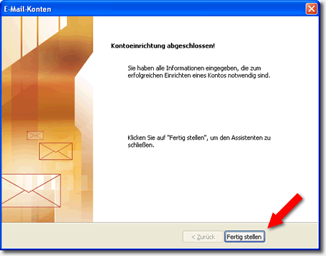 E-Mailadressen in Outlook 2003 einrichten Abbildung 6