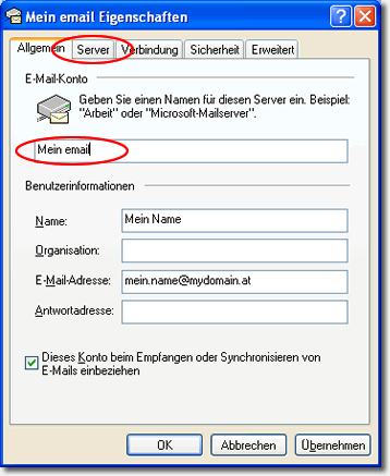 E-Mailadressen in Outlook Express einrichten Abbildung 11